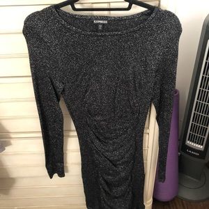 Express black sparkle dress